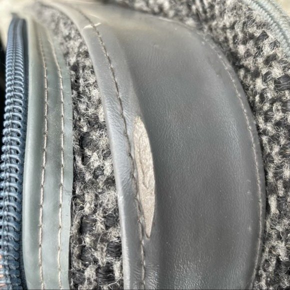 VTG Oscar de la Renta Luggage Suit Case Set gray Tweed rolling on wheels - Picture 9 of 16